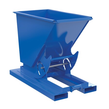 Vestil Steel Light Duty No Bump & Dump Hopper 1/4 Cubic Yard 2000 Lb. Capacity Blue D-25-LD-NB